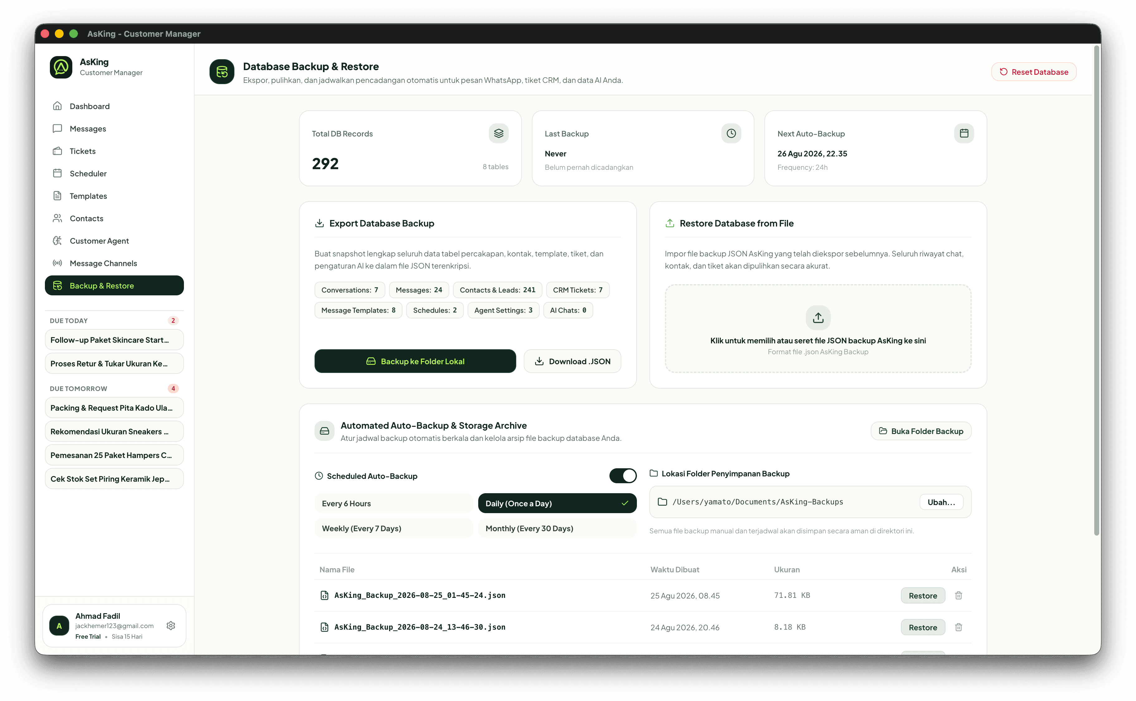 Backup & Restore