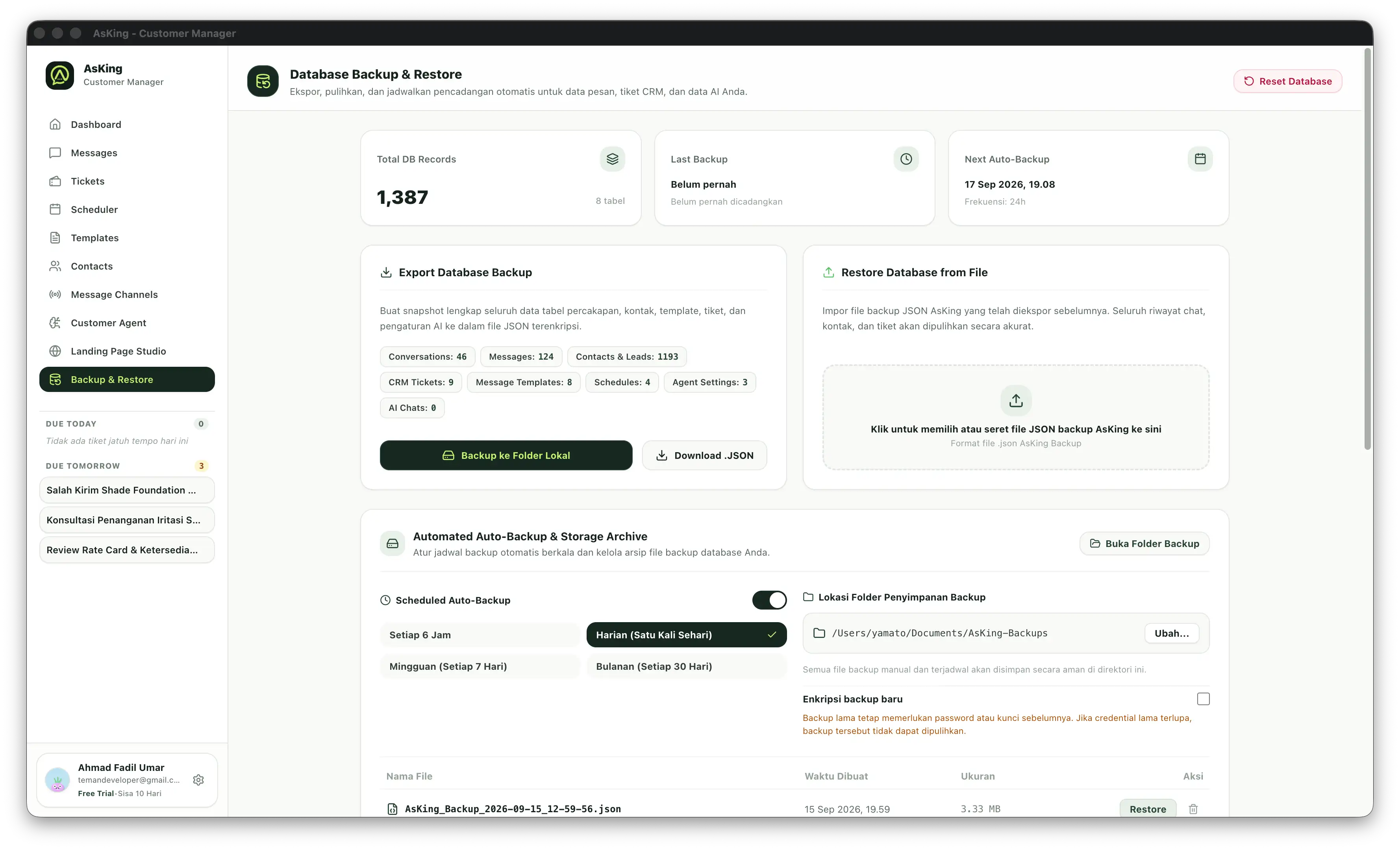 Backup & Restore