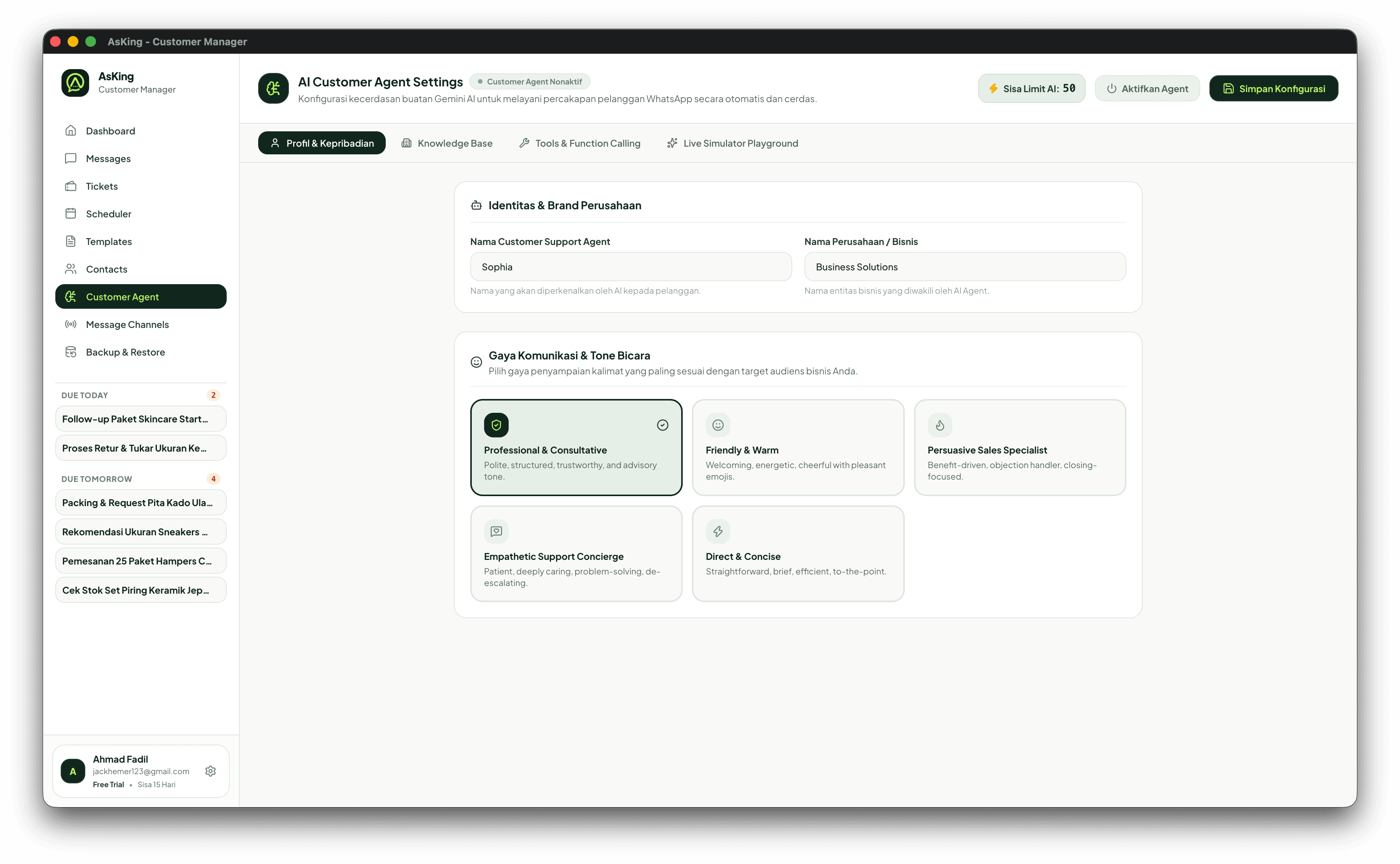 AI Customer Agent